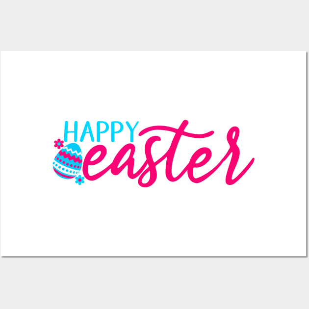 Happy easter Wall Art by Coral Graphics